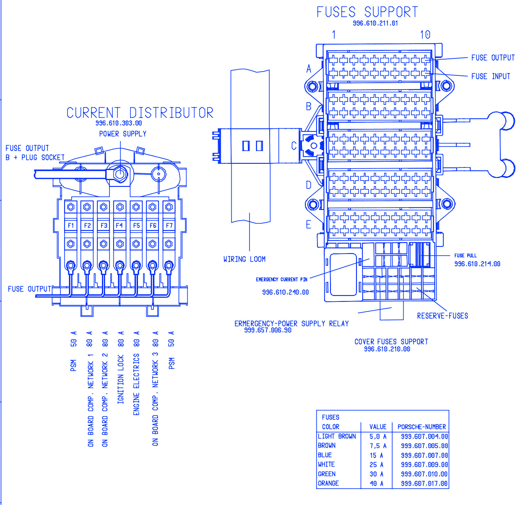 Porsche Cayman 2003 Fuse Box  Block Circuit Breaker Diagram