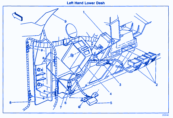 Chevy Tahoe 2001 Dash Fuse Box/Block Circuit Breaker Diagram » CarFuseBox