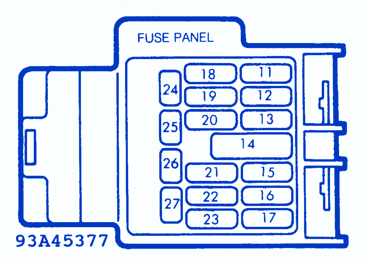 2001 Mazda Miata Fuse Box Diagram Tips Electrical Wiring