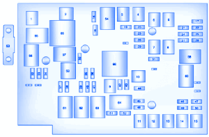 Chevrolet Equinox SUV 2012 Fuse Box/Block Circuit Breaker Diagram