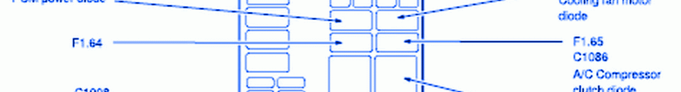 Ford Escape SUV 2003 Main Fuse Box/Block Circuit Breaker Diagram