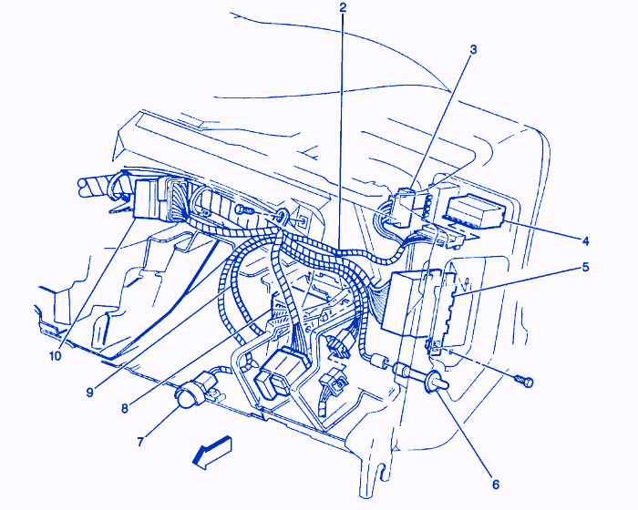 Chevy Blazer 1994 Inside Dash Electrical Circuit Wiring Diagram