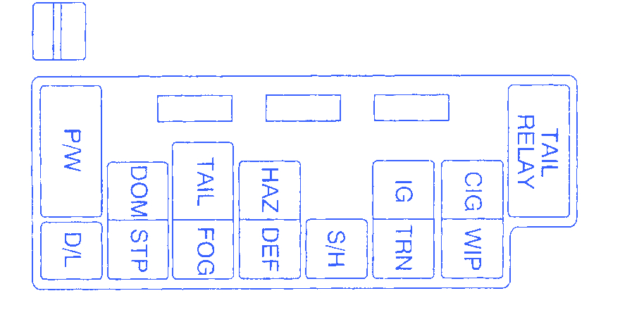 Chevy Tracker 2003 Dash Fuse Box/Block Circuit Breaker Diagram » CarFuseBox