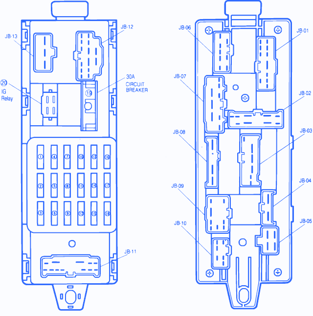 Mazda 323 1991 On Engine Fuse Box  Block Circuit Breaker