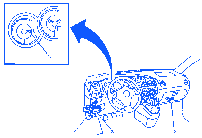 Pontiac Vibe 2006 Left Dash Fuse Box/Block Circuit Breaker Diagram