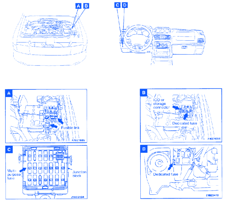 Mitsubishi Montero 2002 Fuse Box/Block Circuit Breaker Diagram » CarFuseBox