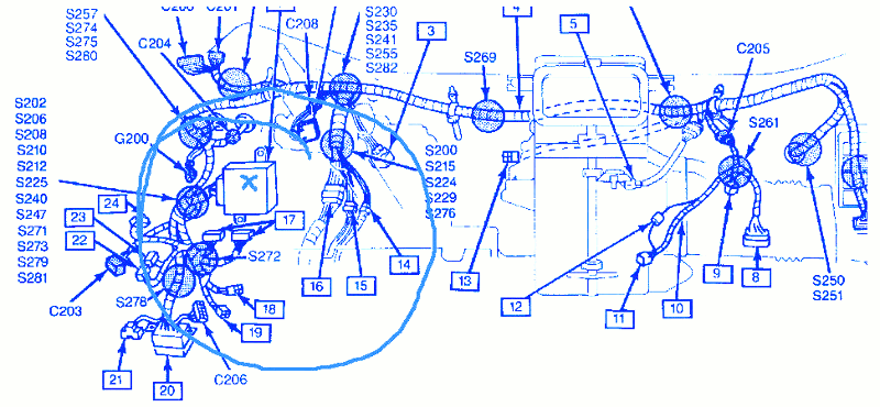 Chevy Geo Tracker 1993 Under Driver Side Electrical Circuit Wiring