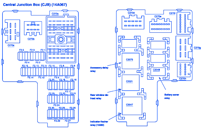 Ford Explorer 2004 Fuse Box  Block Circuit Breaker Diagram