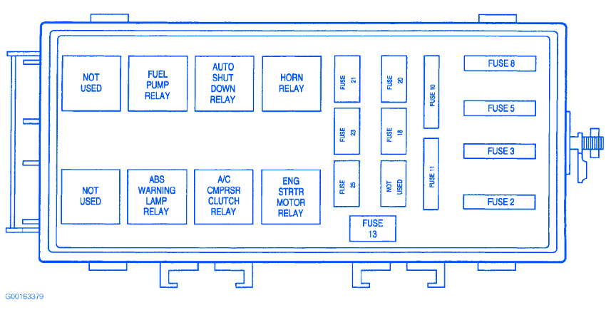 Dodge Intrepid 2001 Fuse Box/Block Circuit Breaker Diagram » CarFuseBox