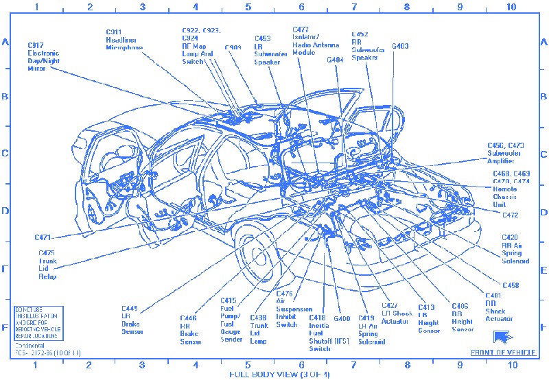 Lincoln Continental Luggage 1994 Electrical Circuit Wiring Diagram