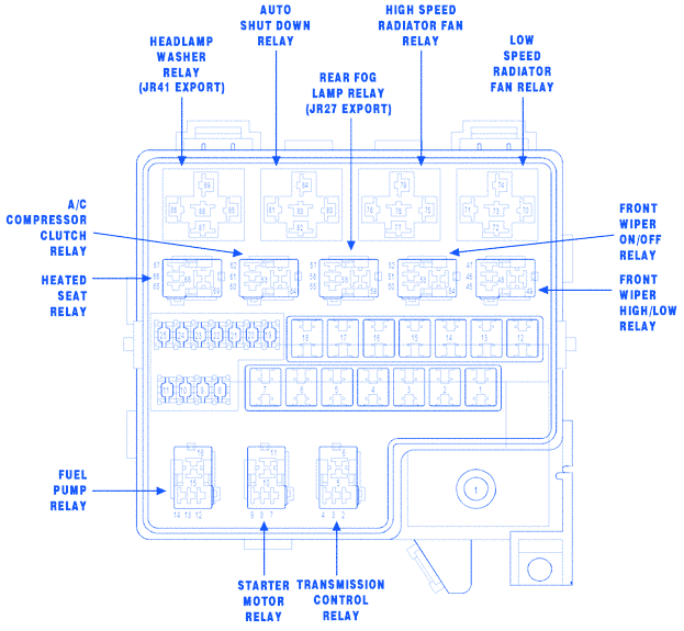 Dodge Maxi Van 2002 Fuse Box/Block Circuit Breaker Diagram » CarFuseBox