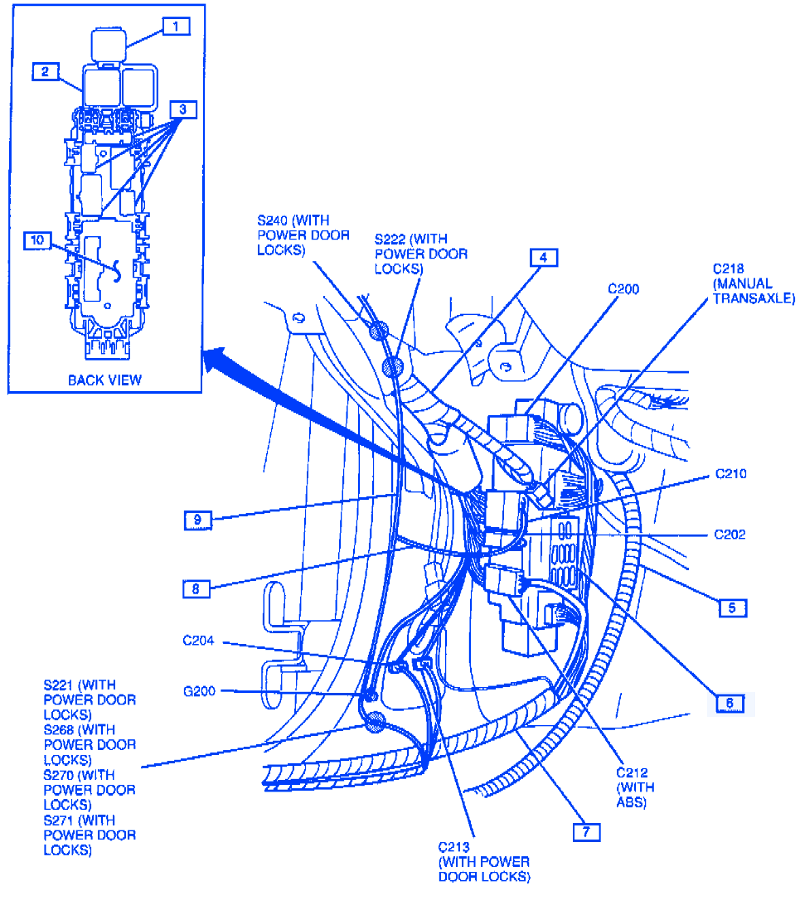 GM II 1999 Junction Electrical Circuit Wiring Diagram » CarFuseBox