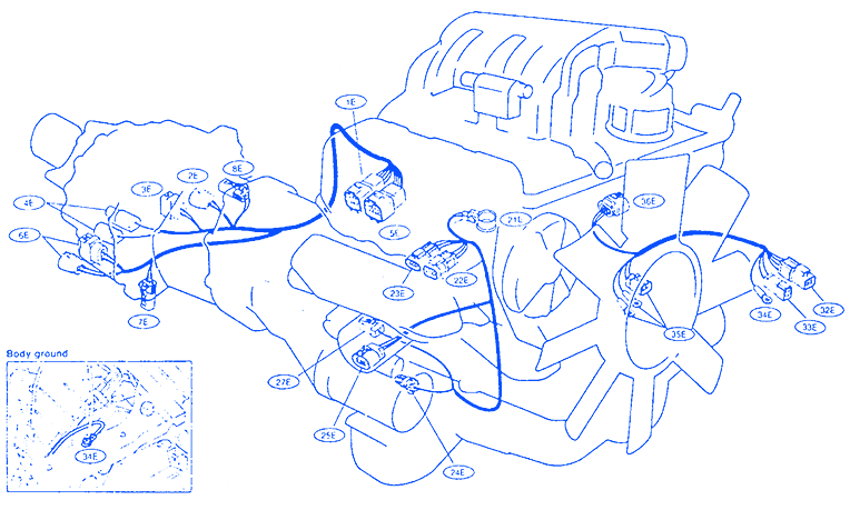 Nissan D21 1994 Compartment Electrical Circuit Wiring Diagram » CarFuseBox