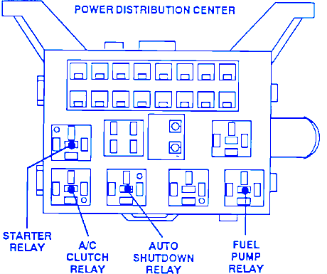Dodge Z06 2004 Distribution Fuse Box/Block Circuit Breaker Diagram