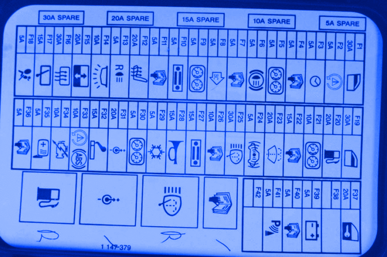 Mini Cooper S 2008 Under Dash Fuse Box/Block Circuit Breaker Diagram