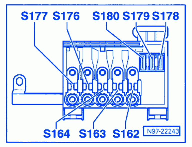 Volkswagen Tiguan 2008 Battery Fuse Box/Block Circuit Breaker Diagram