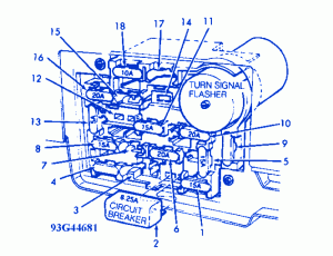 Ford Tempo 2002 Main Fuse Box/Block Circuit Breaker Diagram » CarFuseBox