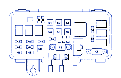 Honda Jazz 2005 Under The Hood Fuse Box/Block Circuit Breaker Diagram
