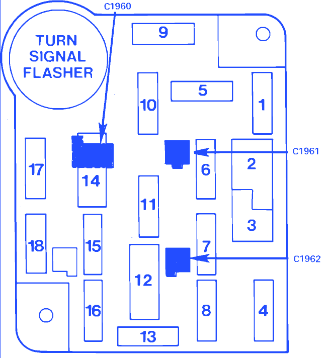 Ford Bronco Ii 4wd 4 Cyl 1985 Main Fuse Box  Block Circuit