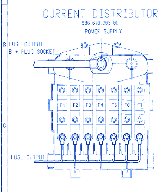 Porsche Boxter 2005 Main Engine Fuse Box/Block Circuit Breaker Diagram