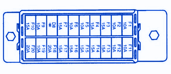 Daewoo Lanos DRL 2007 Fuse Box/Block Circuit Breaker Diagram - CarFuseBox