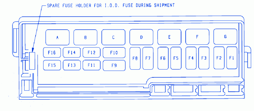 Jeep Wrangler 6 2003 Holder Fuse Box/Block Circuit Breaker Diagram