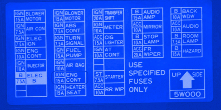 Nissan Pathfinder 2009 Engine Fuse Box/Block Circuit Breaker Diagram