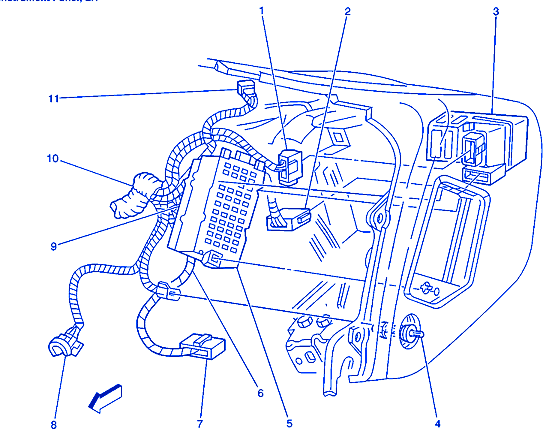 Chevrolet Blazer 4WD 1996 Inside Electrical Circuit Wiring ... geo metro fuse box 