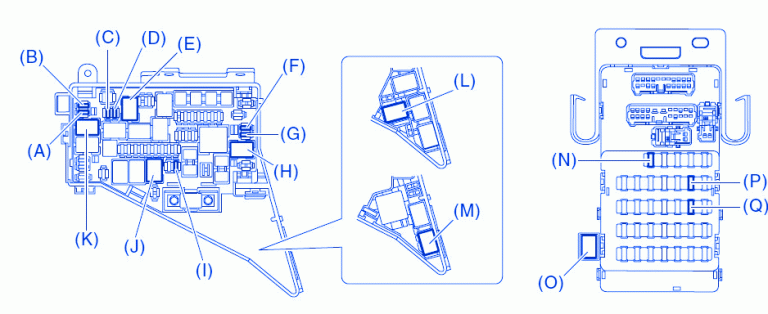 Subaru Outback 3.6r Premium 2010 Fuse Box/Block Circuit Breaker Diagram