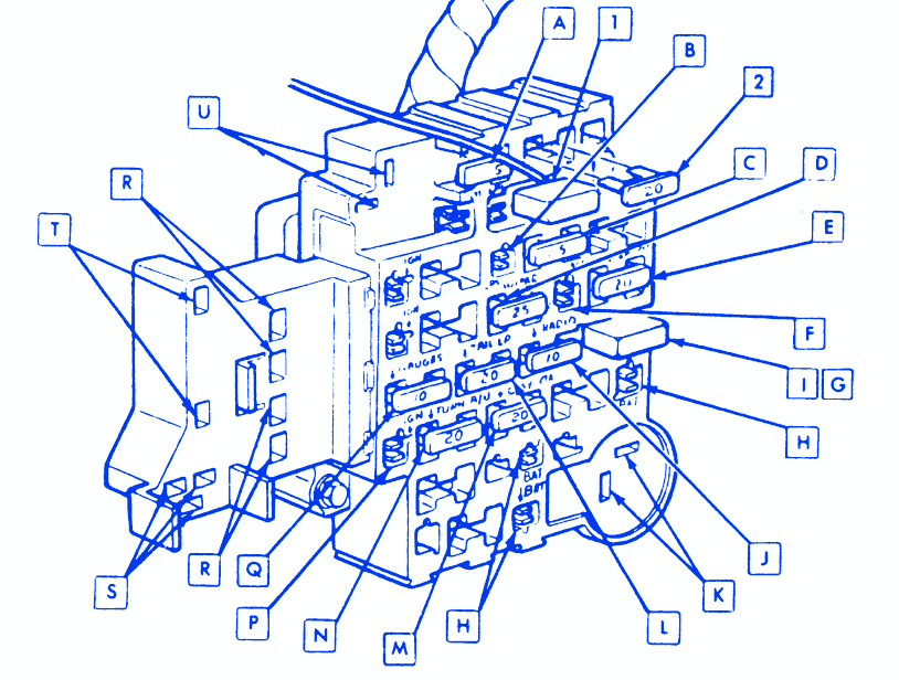 Chevy Caprice 1987 Fuse Box/Block Circuit Breaker Diagram ... 2008 chevrolet k1500 headlight wiring diagram 