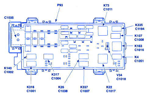 Ford Ranger 2005 Power Supply Junction Fuse Box/Block ... continental cargo wiring diagram 