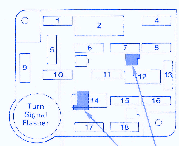 Ford Capri 1992 Turn Signal Fuse Box/Block Circuit Breaker ... pictures of fuse box diagram 1992 