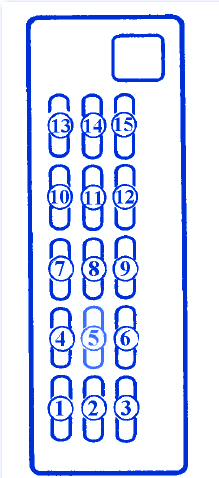 Mazda 626 1999 Fuse Box/Block Circuit Breaker Diagram - CarFuseBox