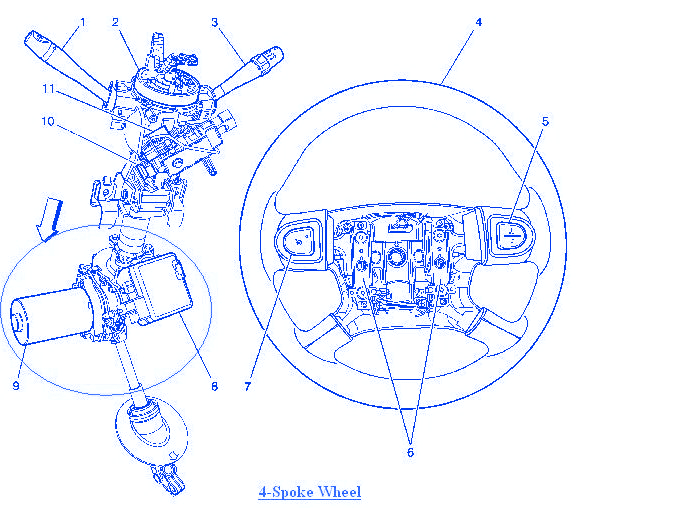 Chevy Cobalt 2.2 4 2006 Spoke Wheel Electrical Circuit Wiring Diagram
