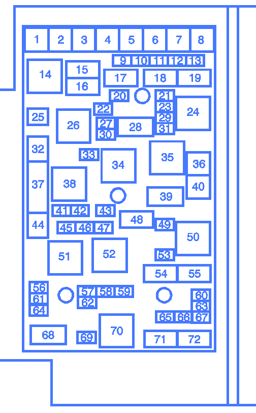 Chevrolet HHR 2006 Front Engine Fuse Box/Block Circuit Breaker Diagram