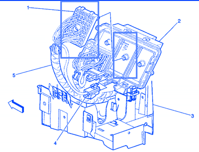 GMC Seira 2500 6.0 2000 Underhood Electrical Circuit Wiring Diagram