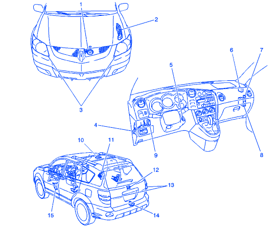 Pontiac Vibe 2005 Inside Room Electrical Circuit Wiring Diagram