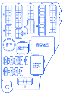 Toyota Celica GT-S 22RE 1985 Main Fuse Box/Block Circuit ... harley radio wiring diagram 2007 