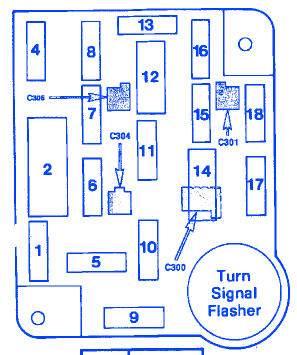 Mercury Grand Marquis 1991 Turn Signal Flasher Fuse Box ... exterior lighting wiring diagram 1995 ford ranger 