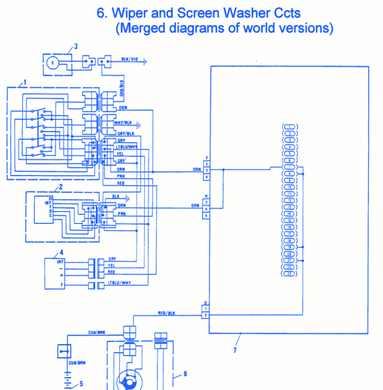 Fiat Uno 1990 Wiper Electrical Circuit Wiring Diagram - CarFuseBox