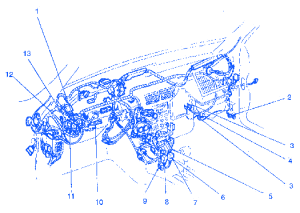 Ford Escort 1997 Under Hood Electrical Circuit Wiring Diagram - CarFuseBox