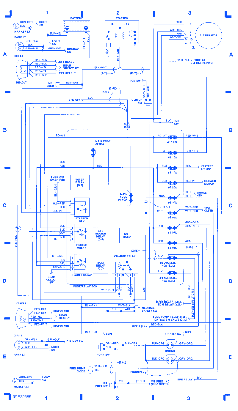 Isuzu Pickup 4×4 2.6L EFI 1990 Electrical Circuit Wiring Diagram -  CarFuseBox Pickup Wiring Diagram CarFuseBox