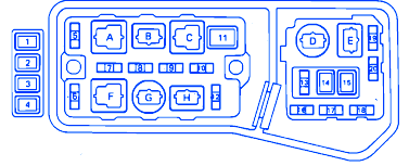 Lexus LS400 1991 Fuse Box/Block Circuit Breaker Diagram ... relay board wiring diagrams 