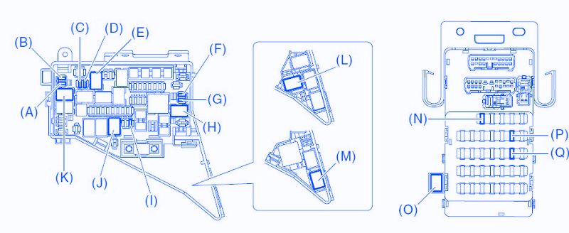 Subaru Outback 2.5i Premium 2012 Fuse Box/Block Circuit Breaker Diagram - CarFuseBox