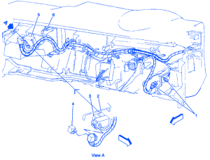 Chevrolet Blazer 2 Door 1996 Behind Passenger Side Of Dash Electrical