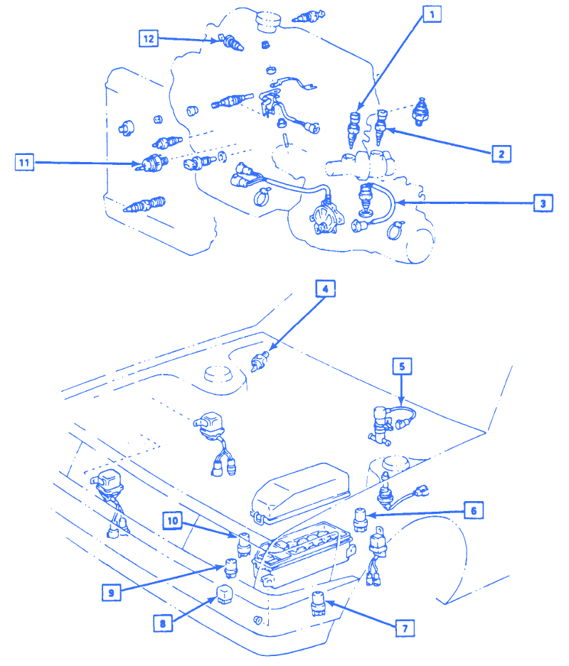 Chevrolet Nova 1988 Engine Electrical Circuit Wiring Diagram - CarFuseBox
