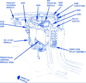 Pontiac Bonneville 1992 Under Dash Electrical Circuit ... 1999 lumina wiring diagram 