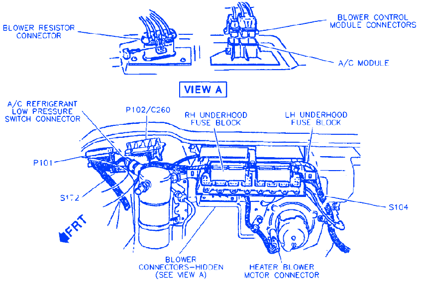Buick Lesabre 1995 Engine Compartment Electrical Circuit Wiring Diagram