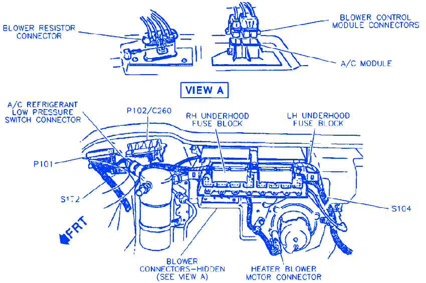 Buick Lesabre 1995 Engine Compartment Electrical Circuit ... 2002 saturn l series fuse box diagram 