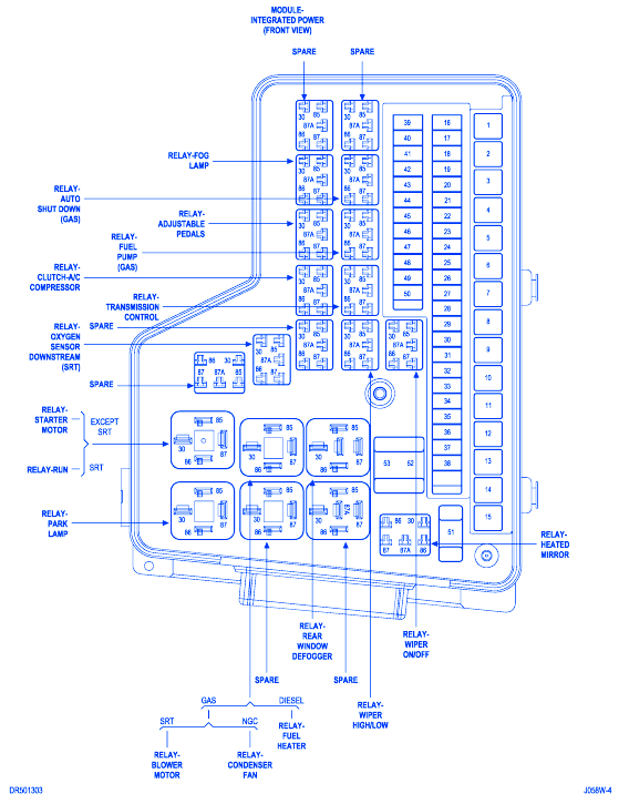 Dodge Cummins 2005 Fuse Box/Block Circuit Breaker Diagram ... bmw power window wiring diagrams 